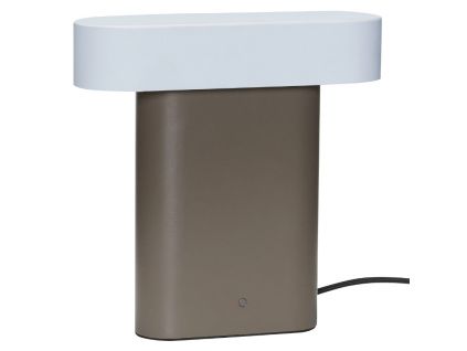 Šedá kovová stolní LED lampa Hübsch Sleek