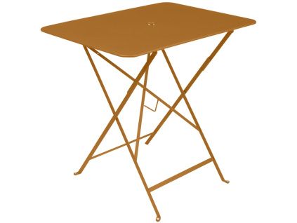 Hnědý kovový skládací stůl Fermob Bistro 57 x 77 cm