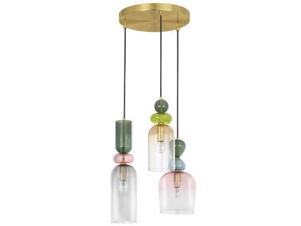 Barevné skleněné závěsné světlo Nova Luce Murano 41,7 cm