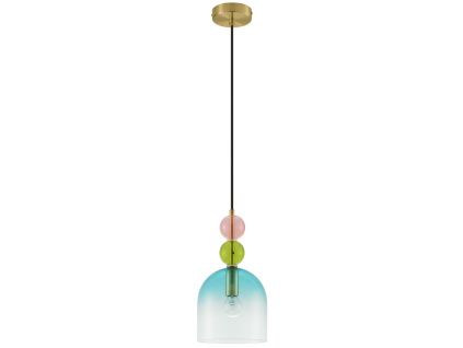 Barevné skleněné závěsné světlo Nova Luce Murano 16 cm