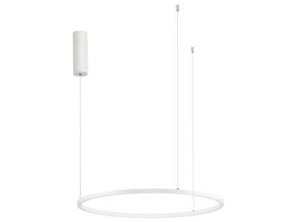 Bílé kovové závěsné LED světlo Nova Luce Tarquin 60 cm