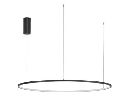 Černé kovové závěsné LED světlo Nova Luce Tarquin 100 cm