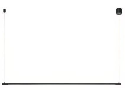 Černé kovové závěsné LED světlo Nova Luce Elettra 120 cm