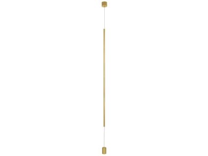Zlaté kovové závěsné LED světlo Nova Luce Elettra 7 cm