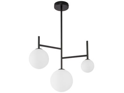 Opálově bílé skleněné závěsné světlo Nova Luce Licato 49 cm