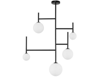 Opálově bílé skleněné závěsné světlo Nova Luce Licato 73 cm