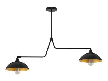 Černé kovové závěsné světlo Nova Luce Mirba 113 cm