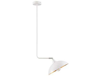 Bílé kovové závěsné světlo Nova Luce Mirba 40 cm