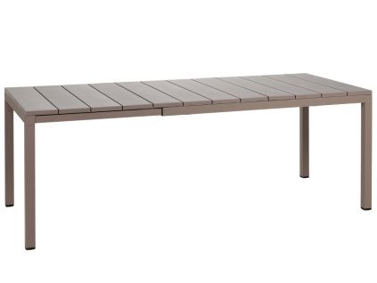 Šedohnědý rozkládací zahradní stůl Rio 140/210 x 85 cm