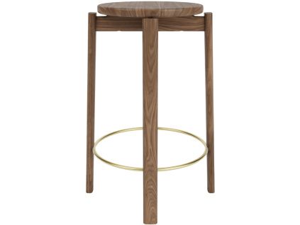 Ořechová barová židle AUDO PASSAGE 75 cm