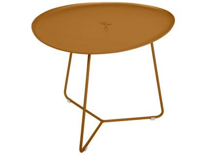 Hnědý kovový konferenční stolek Fermob Cocotte 44 x 55 cm