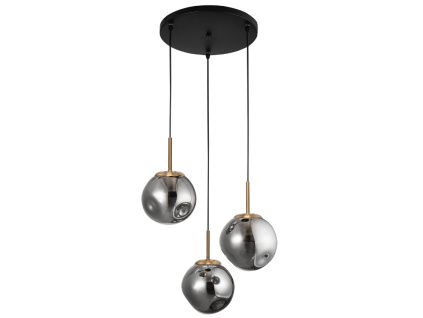 Šedé skleněné závěsné světlo Nova Luce Spada 40 cm
