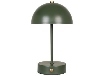 Tmavě zelená kovová stolní LED lampa Halle
