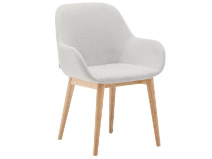 Béžová čalouněná jídelní židle Kave Home Konna