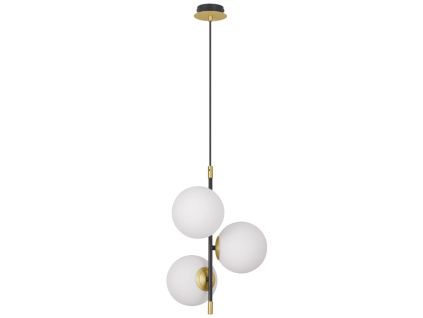 Opálově bílé skleněné závěsné světlo Nova Luce Git 33 cm