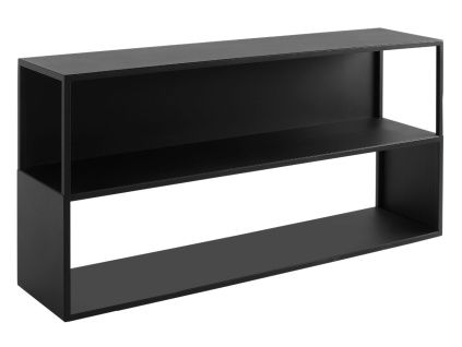 Černý kovový regál Hypper II 150x75 cm