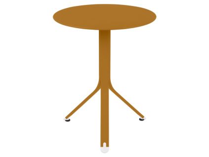 Hnědý kovový stůl Fermob Rest'O 60 cm