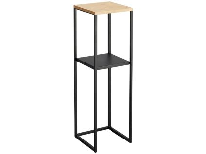 Černý kovový stojan na květiny Yamazaki Tower 80 cm