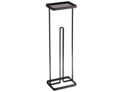 Černý kovový stojan na toaletní papír Yamazaki Tower 52 cm