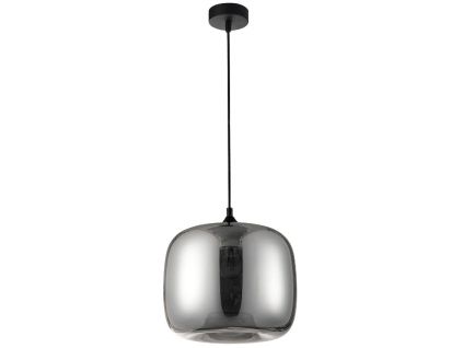 Šedé skleněné závěsné světlo Nova Luce Savaz II. 28 cm