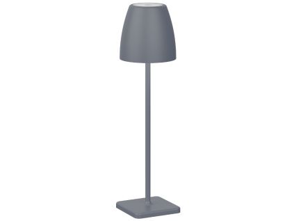 Šedá kovová nabíjecí stolní LED lampa Nova Luce Colt M
