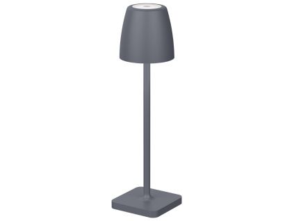 Šedá kovová nabíjecí stolní LED lampa Nova Luce Colt S