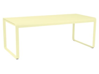 Citronově žlutý kovový stůl Fermob Bellevie 196 x 90 cm