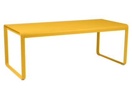 Žlutý kovový stůl Fermob Bellevie 196 x 90 cm