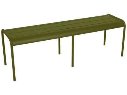 Zelená kovová lavice Fermob Luxembourg 145 cm - odstín pesto