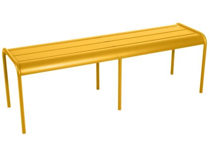 Žlutá kovová lavice Fermob Luxembourg 145 cm