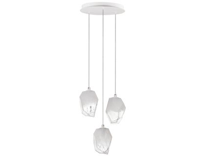 Skleněné závěsné světlo Nova Luce Ice 29 cm