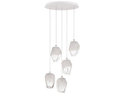 Skleněné závěsné světlo Nova Luce Ice 39 cm