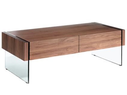 Ořechový konferenční stolek Angel Cerdá No. 2050, 127 x 59 cm