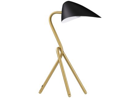 Černo-zlatá kovová stolní lampa Nova Luce Cork
