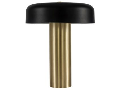 Černo-zlatá kovová stolní LED lampa Nova Luce Pandora