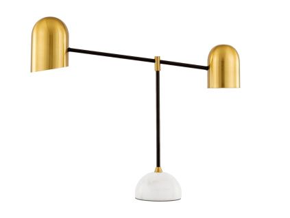 Zlatá kovová stolní lampa Nova Luce Nela