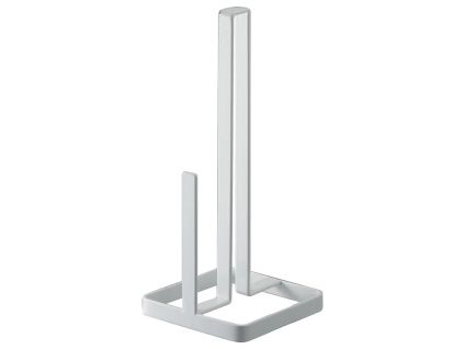Bílý kovový držák na roli kuchyňských utěrek Yamazaki Tower 26,5 cm