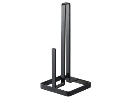Černý kovový držák na roli kuchyňských utěrek Yamazaki Tower 26,5 cm