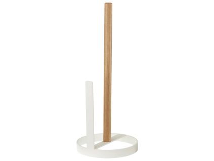 Bílý kovový držák na roli kuchyňských utěrek Yamazaki Tosca 26,5 cm