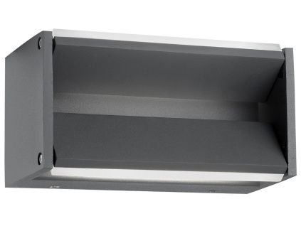 Tmavě šedé kovové venkovní nástěnné LED světlo Nova Luce Twin