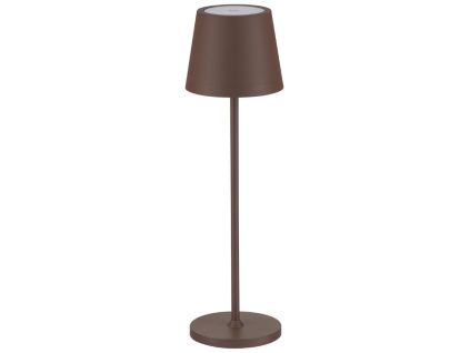 Hnědá kovová nabíjecí stolní LED lampa Nova Luce Seina