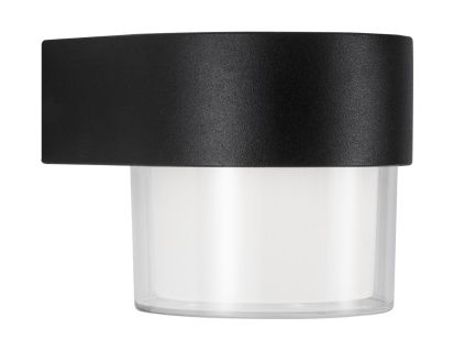 Černé kovové venkovní nástěnné LED světlo Nova Luce Darf