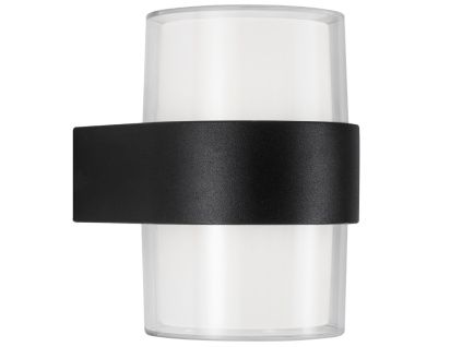 Černé kovové venkovní nástěnné LED světlo Nova Luce Darf II.