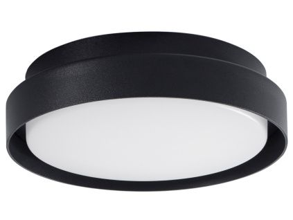 Černé kovové venkovní stropní LED světlo Nova Luce Oliver 27 cm