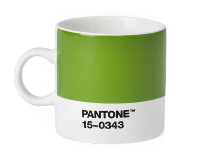 Zelený porcelánový hrnek Pantone Green 15-0343 120 ml