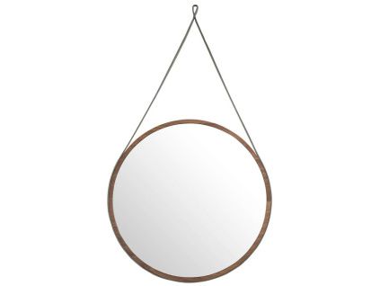 Ořechové závěsné zrcadlo Angel Cerdá No. 3038, 75 cm