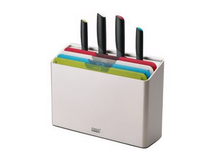 Sada čtyř plastových prkének a nožů se stojanem Folio Plus Multicolour II.