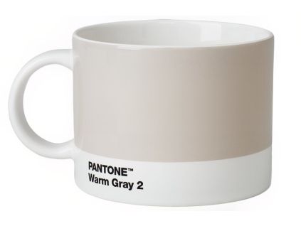 Světle šedý porcelánový hrnek na čaj Pantone Warm Gray 2 475 ml