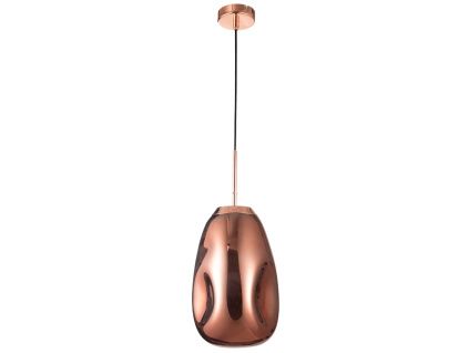Měděné skleněné závěsné světlo Nova Luce Lava 22 cm