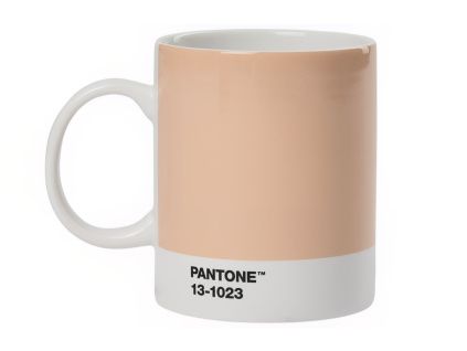 Světle oranžový porcelánový hrnek Pantone Peach Fuzz 13-1023 375 ml